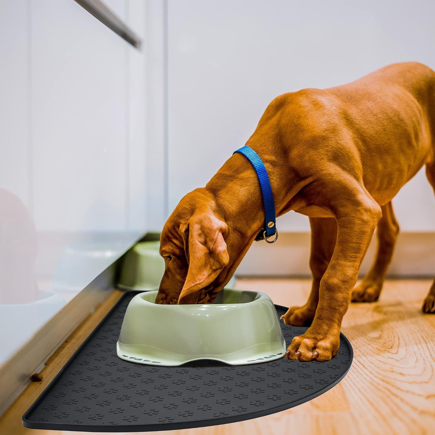 Grehge Ood Mat, Pet-Friendly Silicone Cat Dog Feeding Bowl Mat for Food and Water, Non-Slip/Waterproof Dog Food Mats