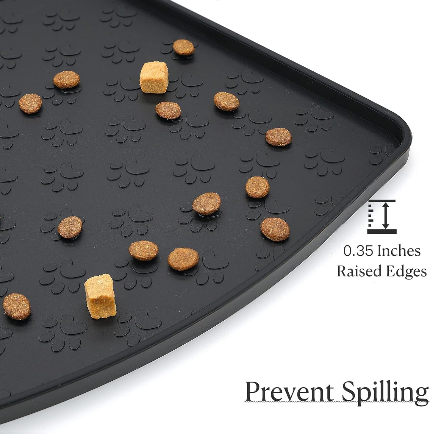 Grehge Ood Mat, Pet-Friendly Silicone Cat Dog Feeding Bowl Mat for Food and Water, Non-Slip/Waterproof Dog Food Mats