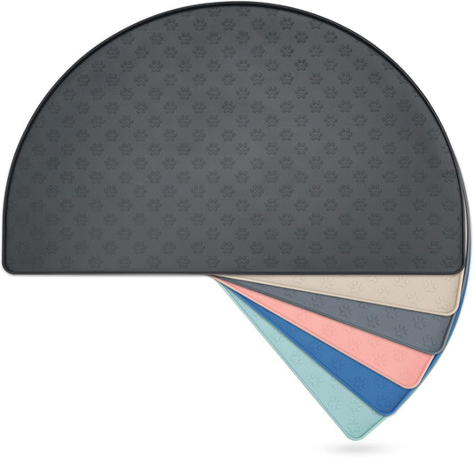 Grehge Ood Mat, Pet-Friendly Silicone Cat Dog Feeding Bowl Mat for Food and Water, Non-Slip/Waterproof Dog Food Mats